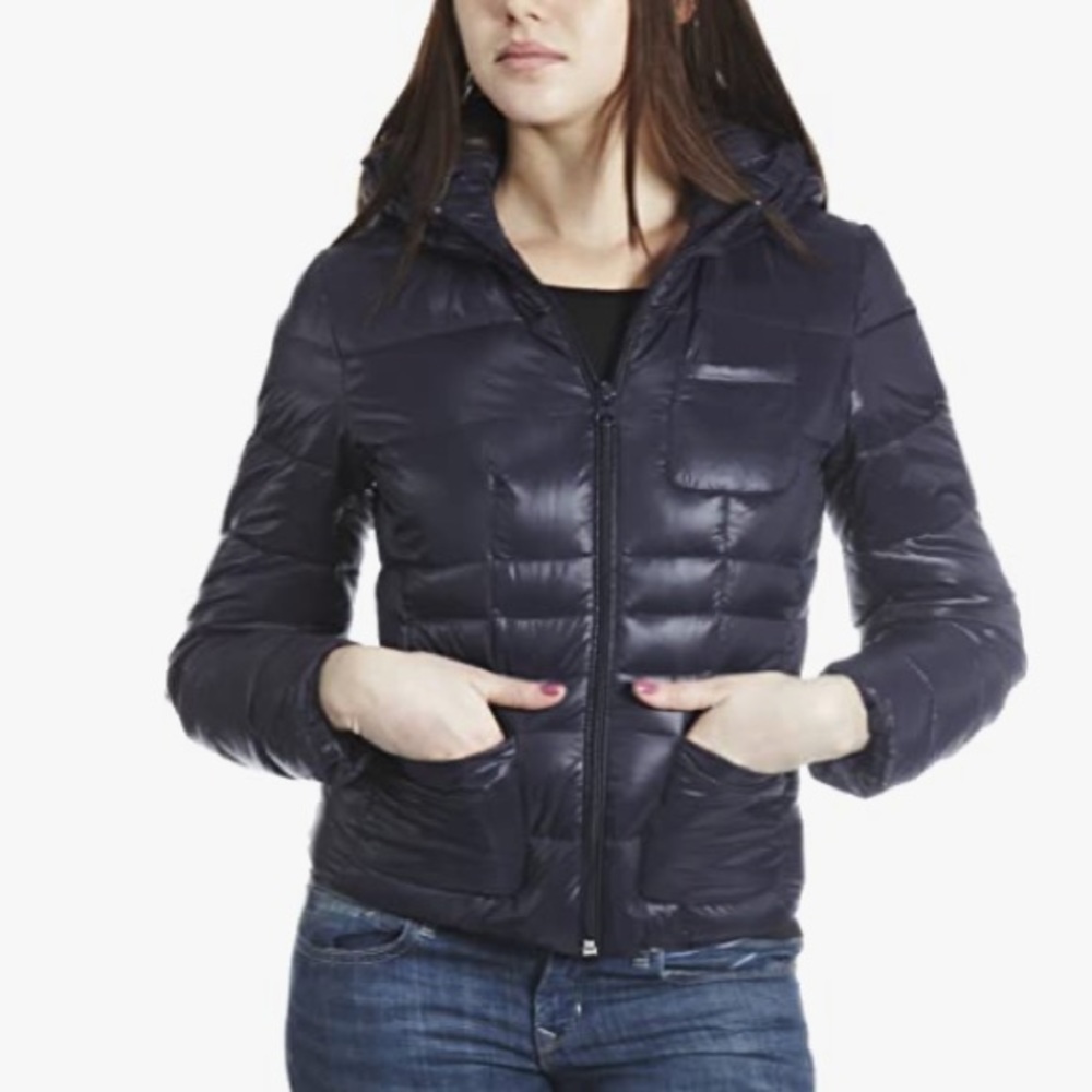 Timberland Black Down Hooded Jacket Medium - Picture 1 of 10
